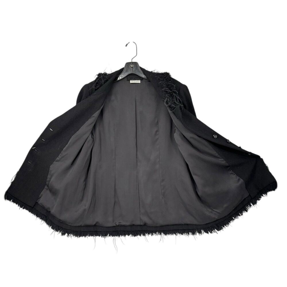 Vintage Peggy Jennings Theatre Coat Womens 1X Ostrich Feather Avant Garde Black - Picture 5 of 12